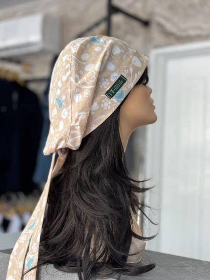 کلاه حجاب(بند بلند)- کرمی فیروزه ای